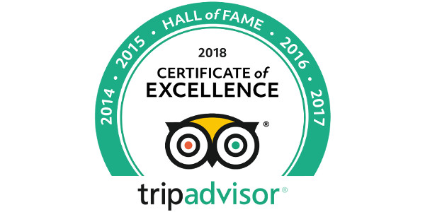 Certificato di eccellenza TripAdvisor 2018